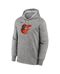 Nike Men's Heather Gray Baltimore Orioles Primary Logo Therma Hoodie