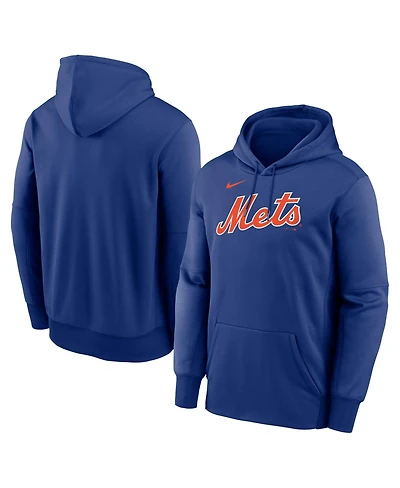 Nike Men's Royal New York Mets Primary Wordmark Therma Hoodie