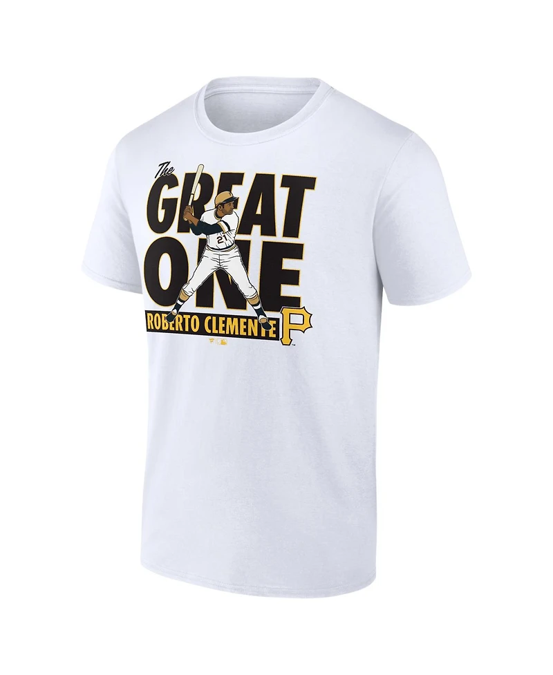 Fanatics Men's Roberto Clemente White Pittsburgh Pirates Cooperstown Collection Player T-Shirt