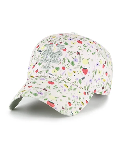 '47 Brand Big Girls Light Pink New York Mets Posey Clean Up Adjustable Hat