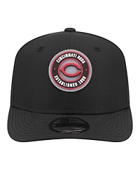 New Era Men's Black Cincinnati Reds Circle 9SEVENTY Adjustable Hat