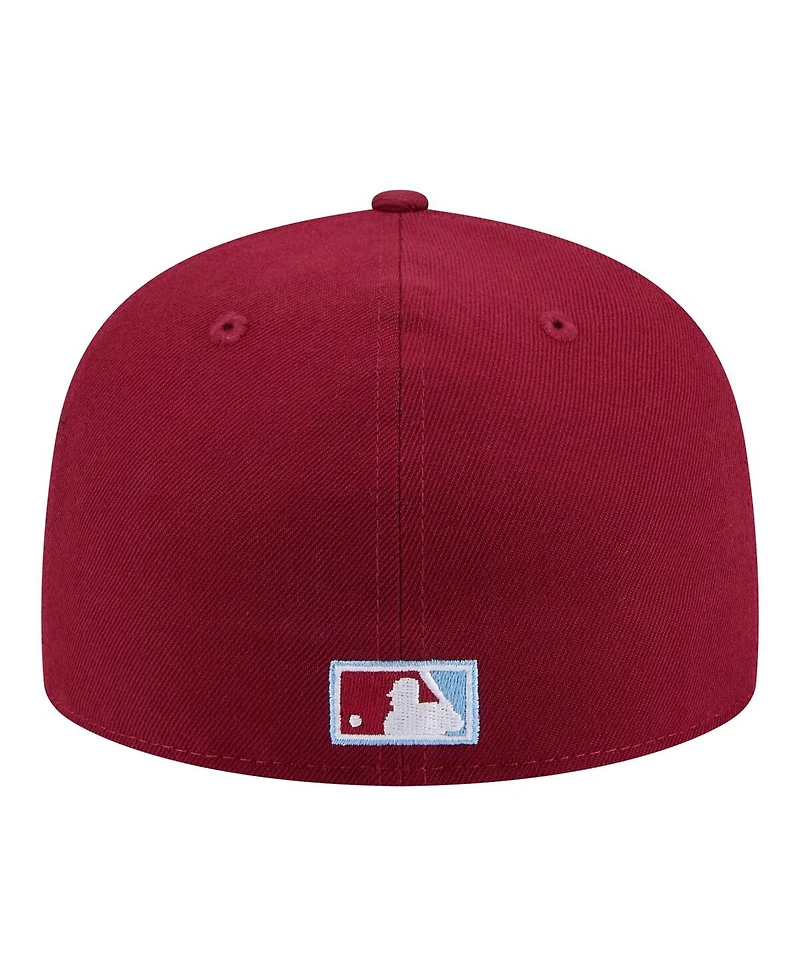 New Era Men's Burgundy Philadelphia Phillies City Patch 59FIFTY Fitted Hat