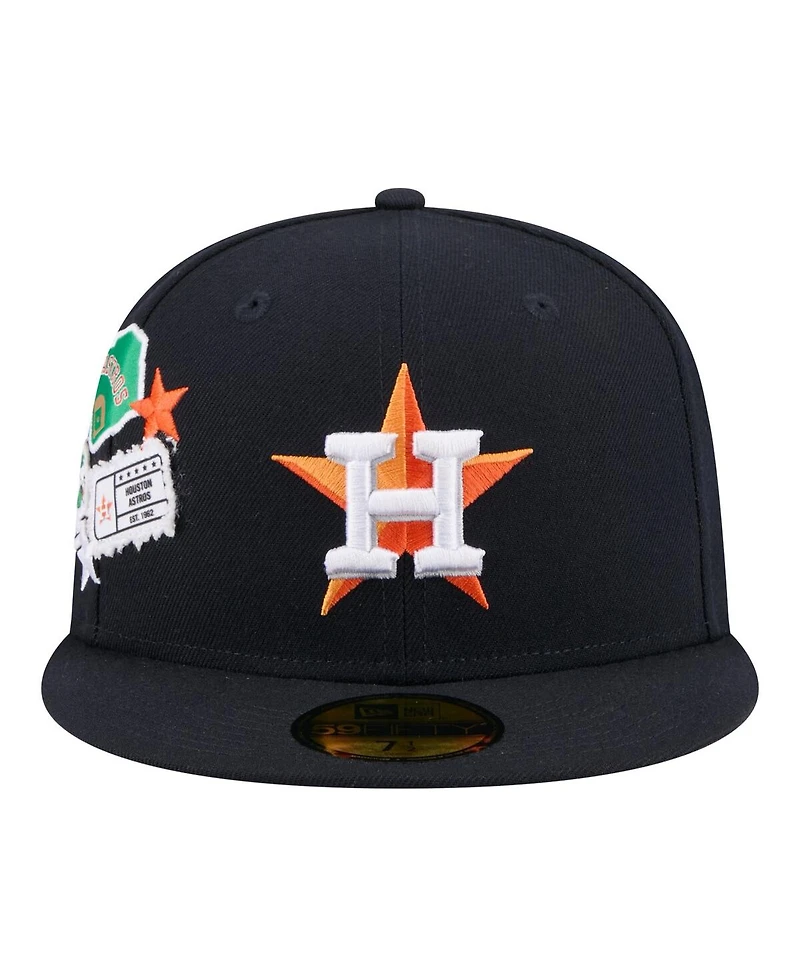 New Era Men's Navy Houston Astros City Patch 59FIFTY Fitted Hat