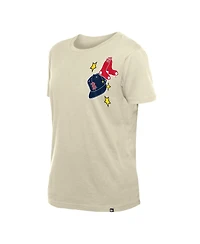New Era Women's Cream Boston Red Sox Stars Cap T-Shirt