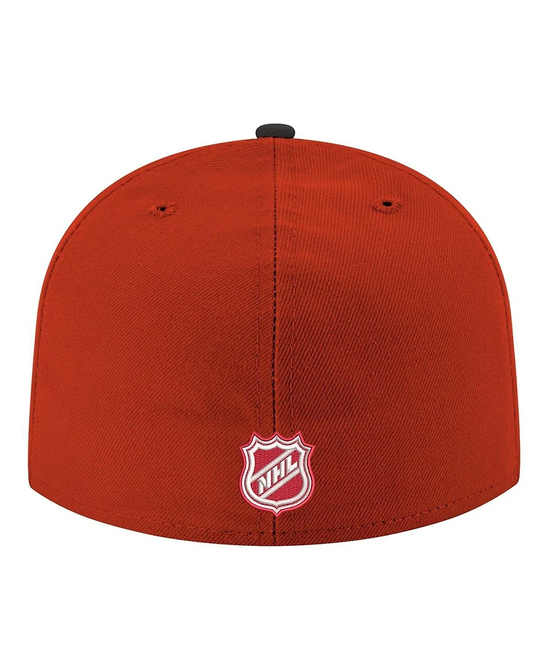 New Era Men's Red Detroit Wings Core Logo Two-Tone 59FIFTY Fitted Hat