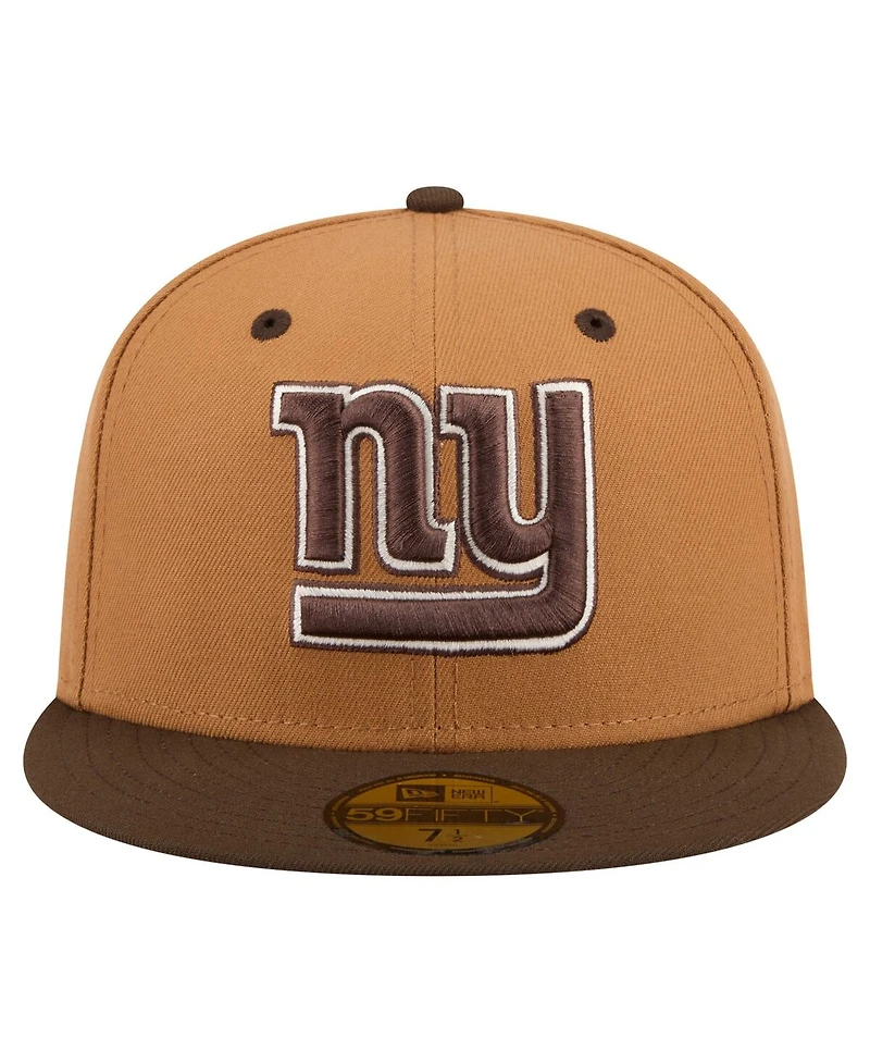 New Era Men's Light Brown/Dark Brown York Giants Two-Tone Walnut 59FIFTY Fitted Hat