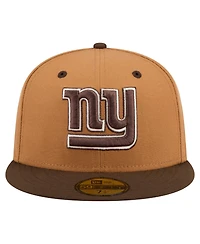 New Era Men's Light Brown/Dark Brown York Giants Two-Tone Walnut 59FIFTY Fitted Hat