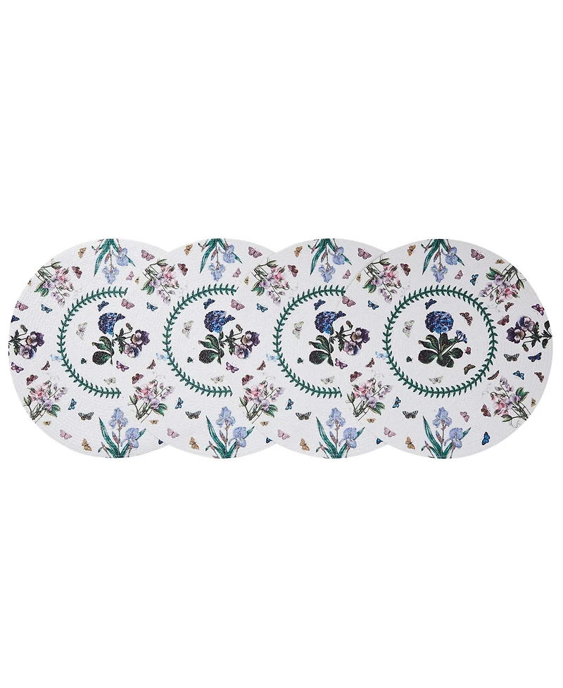 Portmeirion Botanic Garden Woven Braided Round Placemats, Set of 4