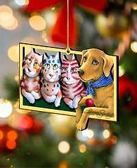 Designocracy the Dog Pets Holiday Ornaments, Set of 2