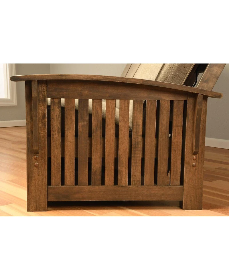 Kodiak Washington Frame-Rustic Walnut Finish-Oregon Trail Saddle Mattress