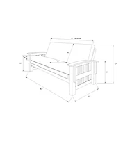 Kodiak Furniture Washington Frame-Rustic Walnut Finish-Taxi Seaport Mattress