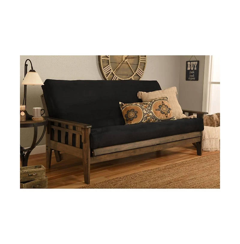 Kodiak Tucson Frame-Rustic Walnut Finish-Suede Mattress
