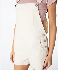 Celebrity Pink Women's Denim Square Neck Shortalls
