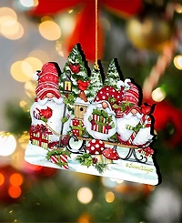Designocracy Christmas Gnomes Holiday Ornaments, Set of 2