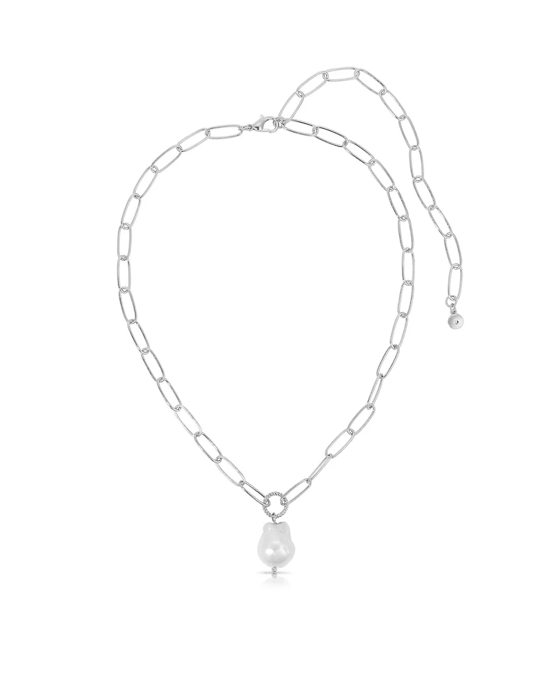 Ettika Single Pearl Chain Necklace