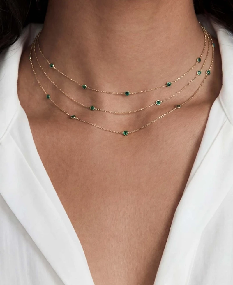 Ettika Crystal Dot Layered Necklace