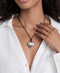 Ettika Heart Pendant Adjustable Cord Necklace
