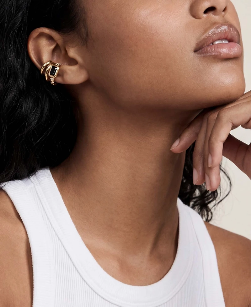 Ettika Cluster Stacked Ear Cuffs