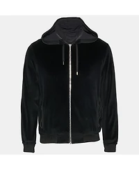 Pre-Owned Versace Men's Velvet Zip Up Medusa Hoodie