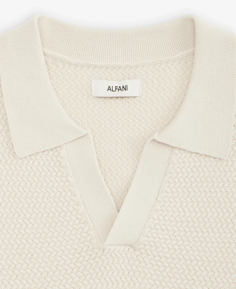 Alfani Men's Textured Polo Shirt, Exclusively at Macy's