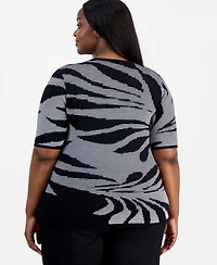 Anne Klein Plus Short-Sleeve Cardigan