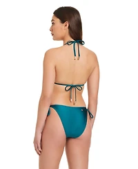 Red Carter Pearls Of Wisdom Classic Triangle Bikini Halter Bra