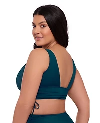 S3 Apparel Women's Supportive Cinched Adjustable Midkini Swimsuit Top