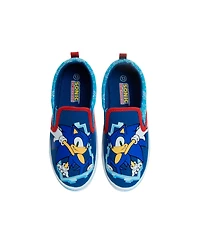 Sonic The Hedgehog Toddler Slip On Canvas Sneakers Comfort Fit Casual Wear