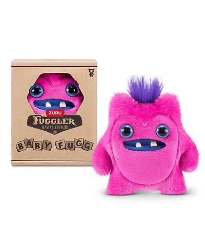 Fuggler Zuru Baby Fug Greedy Grinner Purple Funny Ugly Monster Plush Toy 3.5 Inch