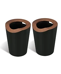 Home Zone Living 2-Pack 2 Gallon Small Round Trash Cans with Open Top