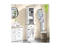 Slickblue 68 Inch Tall Bathroom Cabinet with Barn Door and Drawer