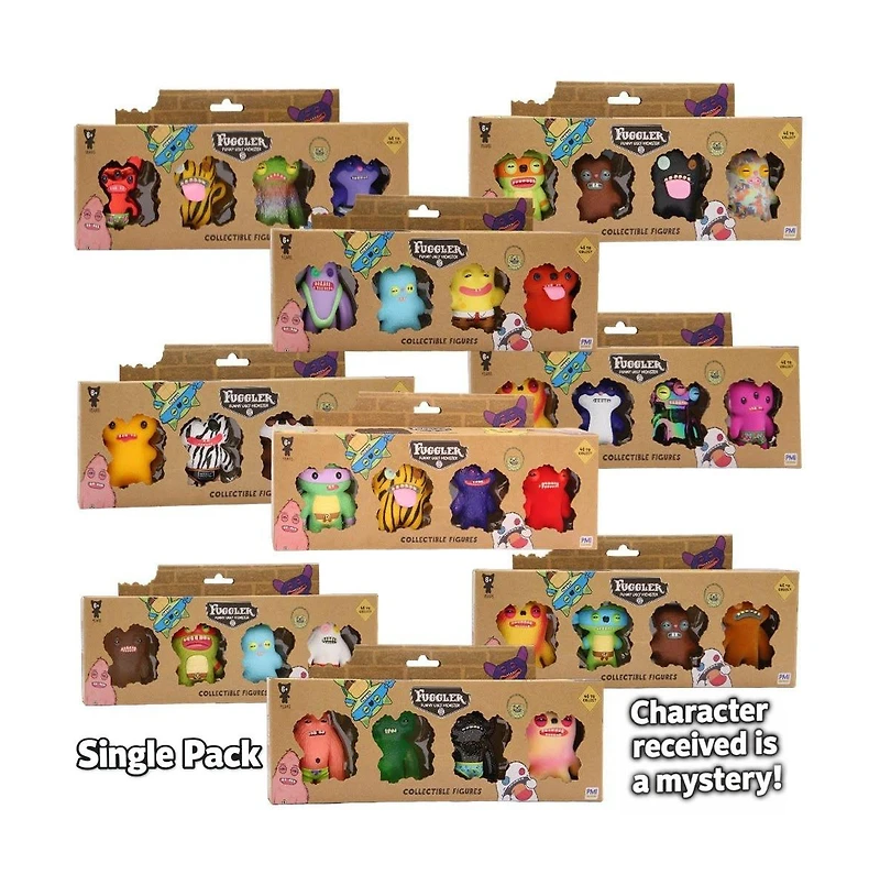 Fuggler Zuru Collectible 2.5 Inch Figures 4 Pack Random Box