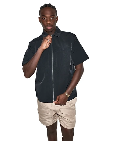 Converse Men's Utility Zip Short-Sleeve Shirt