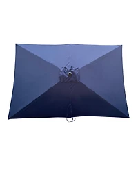 Clihome 6 x 9 ft Fabric Waterproof Crank Tilt Patio Umbrella