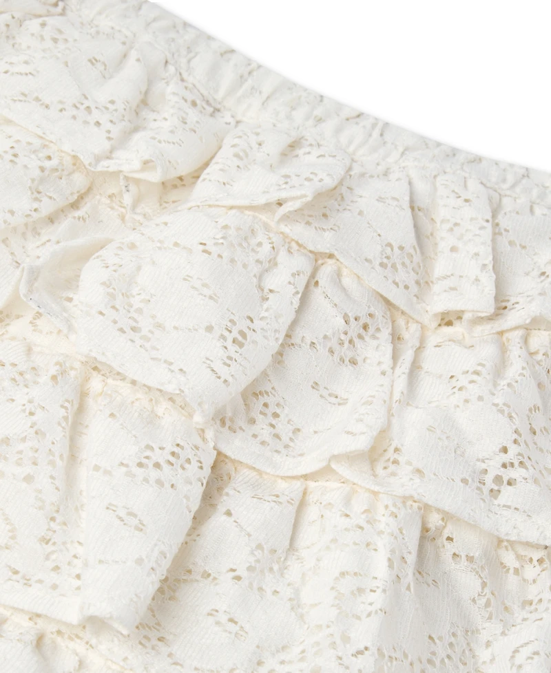 abercrombie kids Girls' Tiered Lace Mini Skort