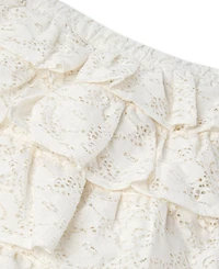 abercrombie kids Girls' Tiered Lace Mini Skort