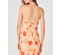 Astr the Label Women's Yasmeen Halter Neck Printed Dress