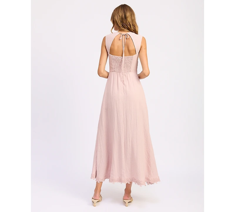 En Saison Women's Tailored Megan Sweetheart Neck Maxi Dress