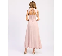 En Saison Women's Tailored Megan Sweetheart Neck Maxi Dress