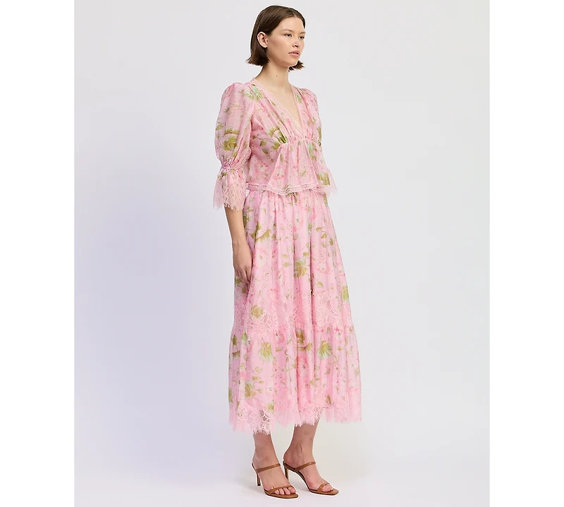 En Saison Women's 3/4-Sleeve V-Neck Top