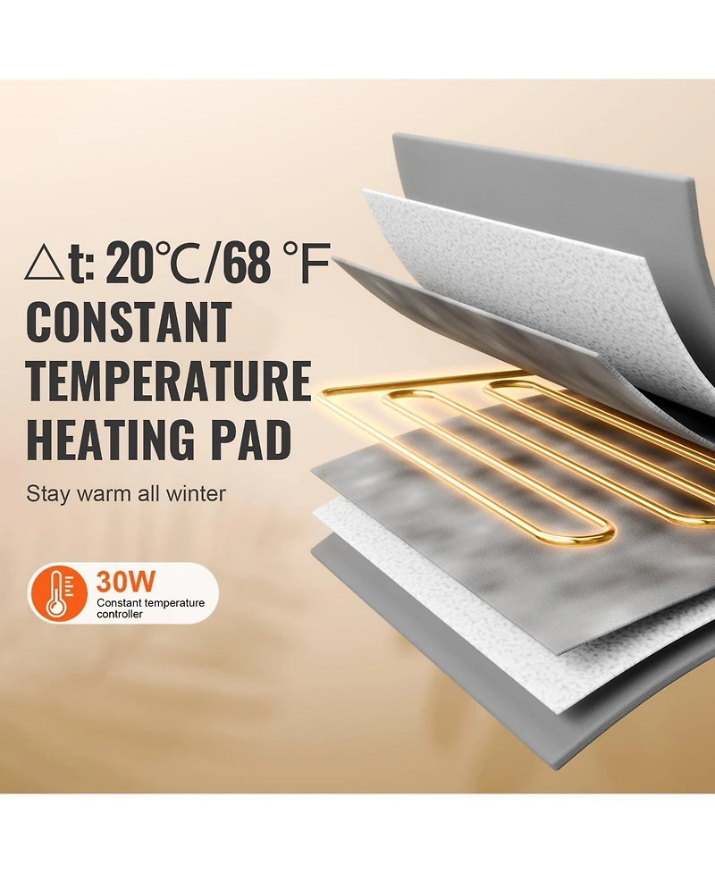 Cozito Heated Elevated Cat House with Adjustable Temperature and Timer