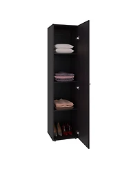 Fm Furniture Saily Storage Cabinet with 4 Shelves and Mirror on Door, Modern Design