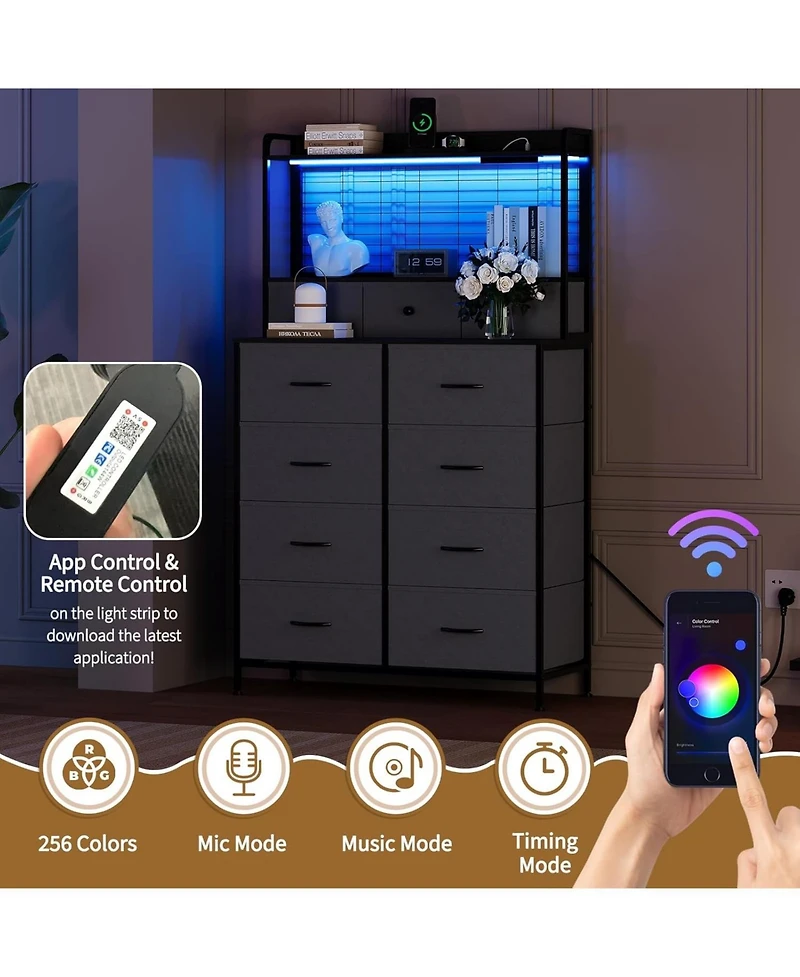 gaomon Smart Dresser with 11 Fabric Drawers