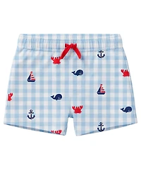 Sperry Baby Boys' Long-Sleeve Rashguard, Swim Trunks and Sunglasses, 3-Piece Set