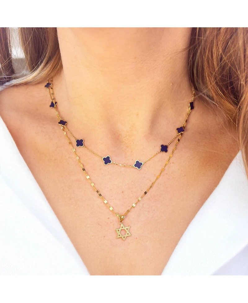 The Lovery Beaded Gold Star of David Charm 14K Gold