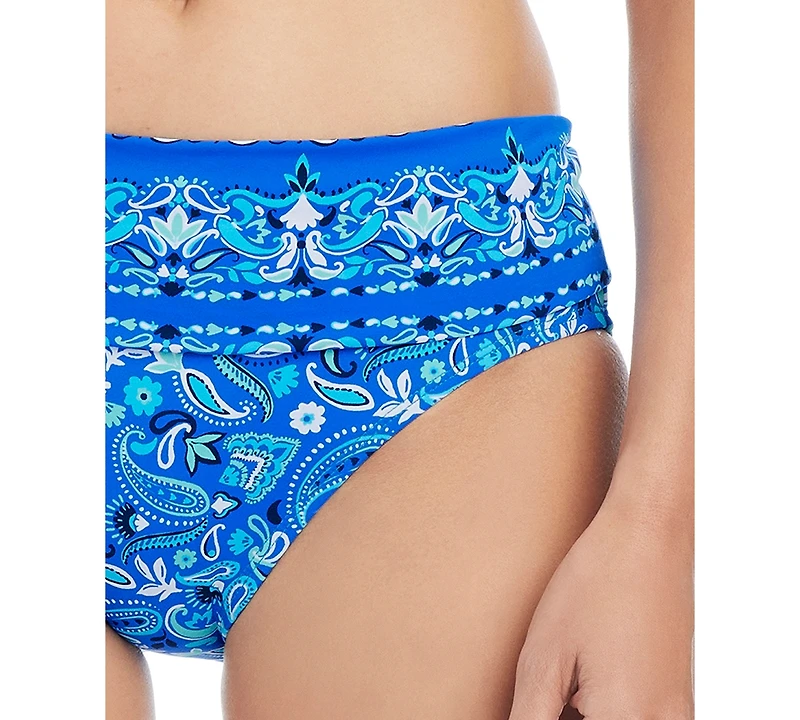 Bleu by Rod Beattie Women's Printed Fold Over Swim Bottoms