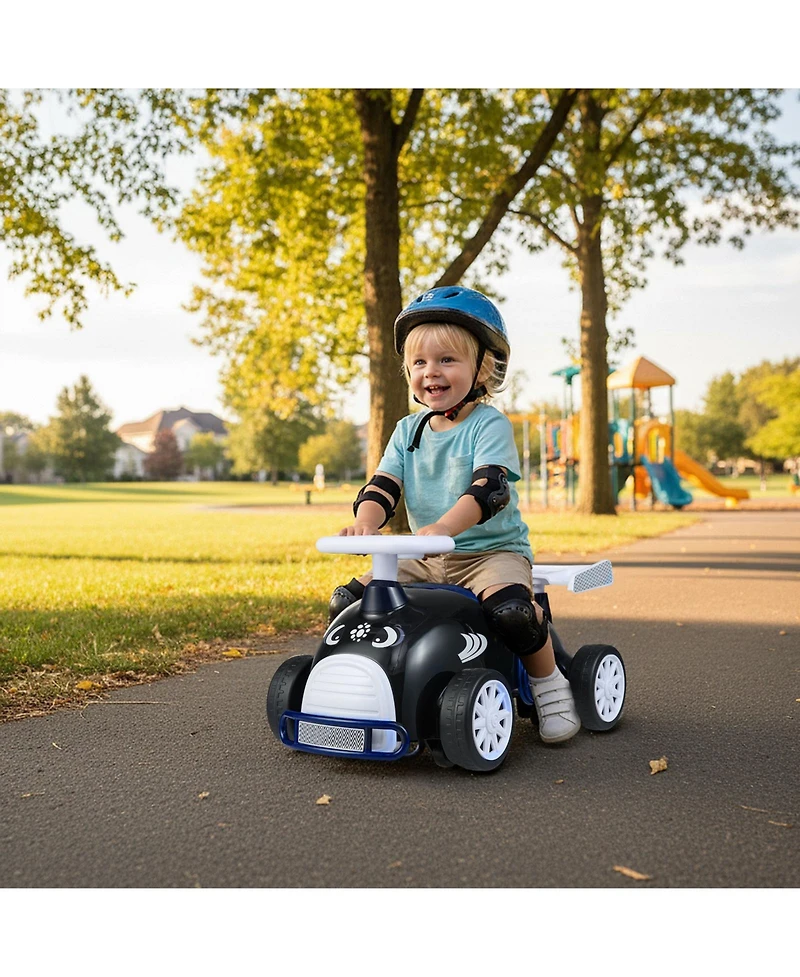 Slickblue Toddler Ride On Car with Music and Storage Compartment
