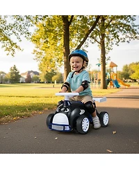 Slickblue Toddler Ride On Car with Music and Storage Compartment