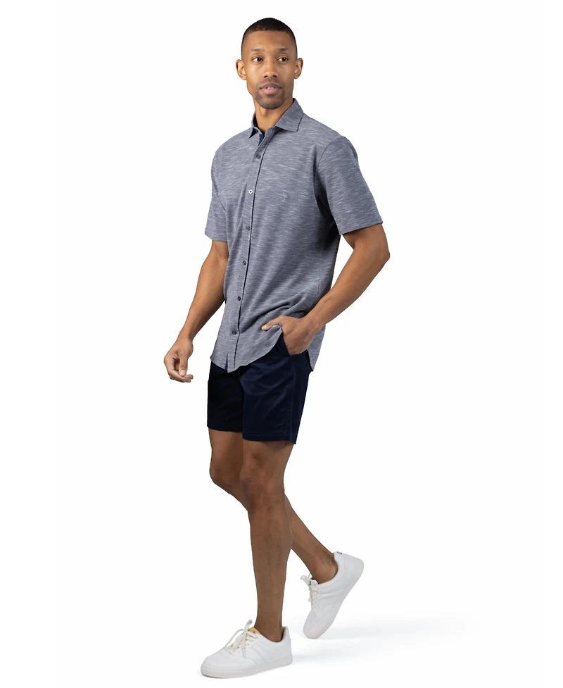 Tailorbyrd Men's Slub Pique Short Sleeve Shirt