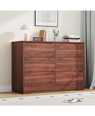 gaomon Wooden Dresser with Drawers, Tall Modern Closet with Deep Storage, Large Chest of Drawers with Wide Top